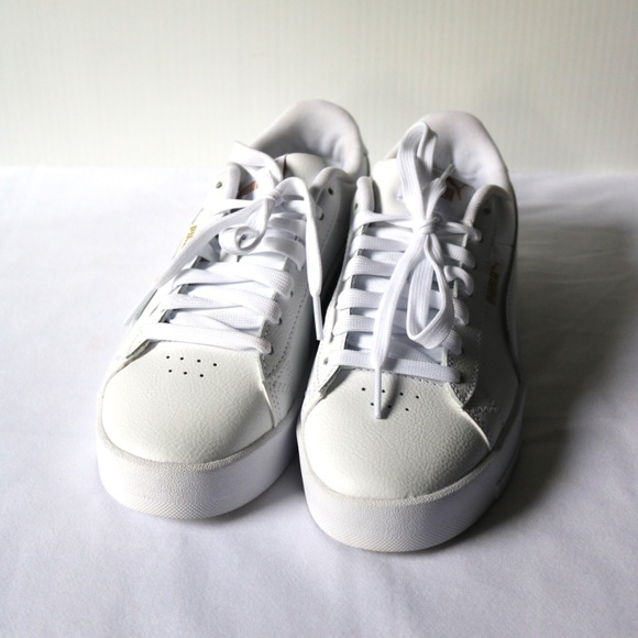 PUMA Jada White Leather Sneakers Running Shoes Lace Up Women's Size 7 - Picture 4 of 9